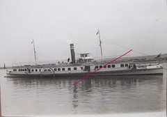 Principele Carol Paddle Steamer Historic Unique Large Photo on Cardboard 1931