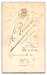 Photograph A. person, Lahr, Schillerstraße 21, portrait young man in suit