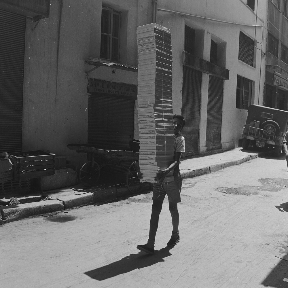 Baryte Print Photo Greece Child 1960 Size 30x30cm