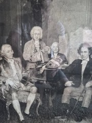 The Tone Masters. Haydn, Mozart, Handel, Beethoven. by Hans Temple. Framed Pict