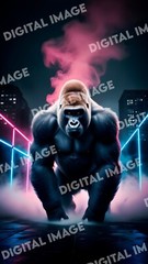 Digital Art Picture Image Photo Wallpaper Background Desktop AI Majestic Gorilla