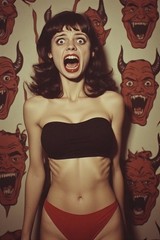 5 ~ 4X6 Glossy HORROR Fine Art ‘ SCREAM QUEEN ‘ Photo FANTASY Set ! 211359080