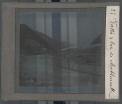 Lake Mattmark, Switzerland, Photo Glass Plate, Black & White, Positive 8.5×10 Cm