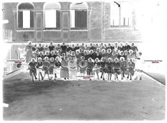 Glass Plate Vintage Photo Negative Black and White 13×18 cm Women Group