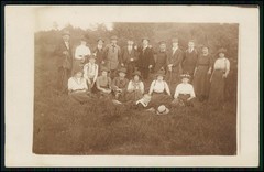 12x Real Photo Postcard Portrait People Groups in Forest and Nature 1910-1920s