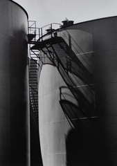 Gisela Franke Berlin Tempelhofer Weg Photograph 1986 Tank Farm Black White