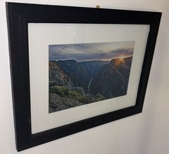 Signed Landscape Photograph “The Painted Wall at Sunset from Cedar Point” Framed