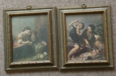 B & S Creations NY Portrait Pictures 8 X 10″ Framed Victorian ? Women Boys 2 Pcs