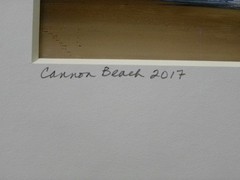 Pencil-Signed, Titled + Dated Matted Photo-Cannon Beach Oregon 2017-Tom Spitz