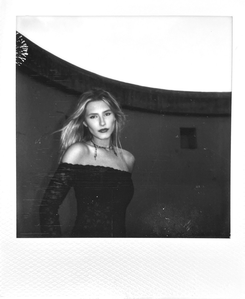 Art model Claire OOAK Polaroid Instant Film Black and White Print