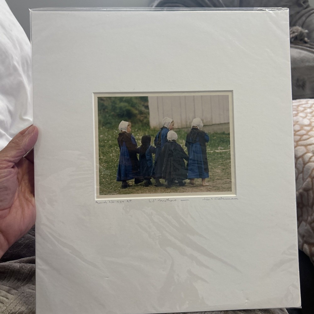 BILL COLEMAN AMISH PHOTOGRAPHER SIGNED ARTIST PROOF ‘LIL’ MOTHERS’