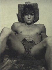 1999 Bruce Weber Male Model Straw Hat & Short Shorts Art Photo Gravure