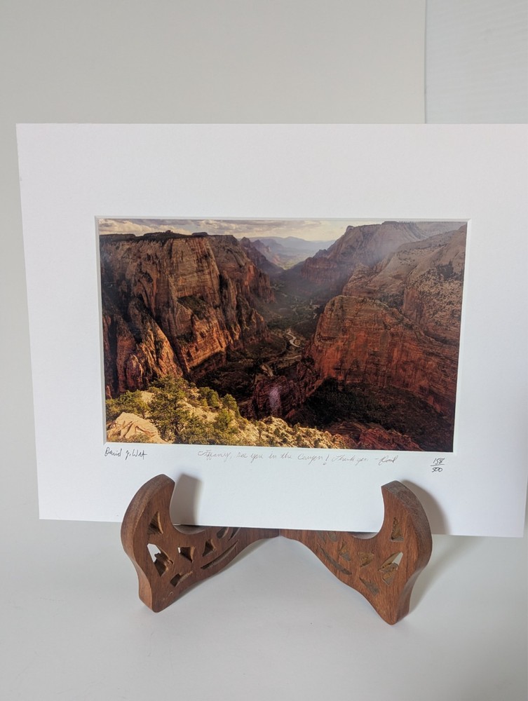 West Gallery Authentic Photograph of Observation Point, 7×4 Signed by David West
