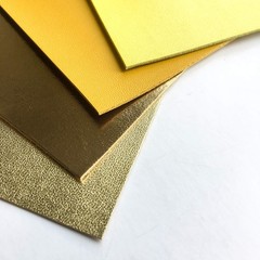 Genuine Leather Scraps for Earrings- 4 Yellow Sheets of Leather for Crafts, E…