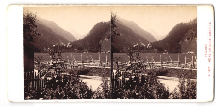 Stereo Photography Alois Beer, Klagenfurt, View Salzburg, Böckstein against Nas