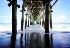 Myrtle Beach Pier South Carolina Landscape Sea Beach Ocean Photography Print