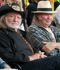 Willie Nelson and Neil Young Hanging Out