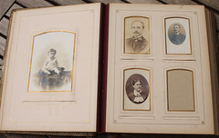 Antique Photo Album 63 Sepia Portrait Photos Women Family Rabin France 1888