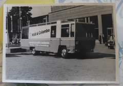 Photo 1972 Fair Auto Show Truck Transporter Bus Vintage Spain AU