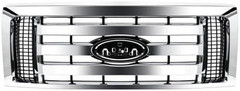 Front Bumper Upper Grill Fit for 2009-2014 Ford F-150 F150 Xlt,Chromed Grille Bu