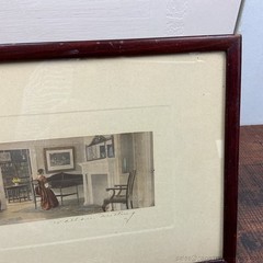 Wallace Nutting Sunshine and Music Colorized Photograph Print Pencil Signed
