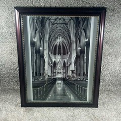 St Patricks Cathedral Photo Print Framed B&W Architecture Decor