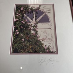 Curtis Krueger Signed Limited Edition Photo Framed Floral Window 1991