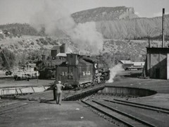 RIO GRANDE Engine 494 Locomotive 8×10 Photograph Vtg 50s OOAK Railroad Railway