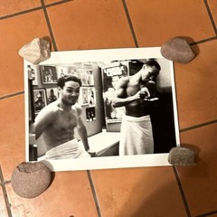 Photograph Silver Gelatin Print Janine Gordon Signed 20×24″ B/W Boxing Gleasons