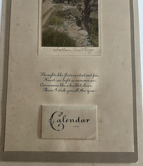 1923 Wallace Nutting Exterior Hand Colored Photo Calendar w/Poem