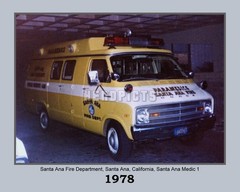 Santa Ana Fire Dept. Paramedic Van (Medic-1) 8×10 Unframed Photo VFRPBT_0033