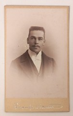 Original Antique Gentleman Portrait 1902 Cabinet Photo Art Nouveau Geneve Switzerland