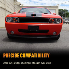 Halogen Headlight Assembly Compatible with Dodge Challenger 2008-2014, Halogen H