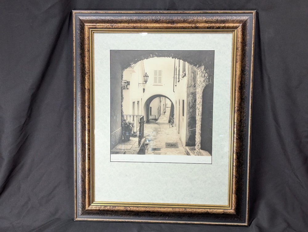 Alan Blaustein Photograph Print Varenna Lake Como Italy Gold Black Frame 25×20