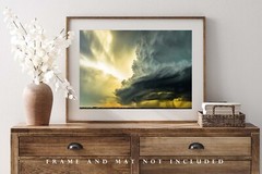 Storm Photography Print – Picture of Supercell Thunderstorm in Oklahoma