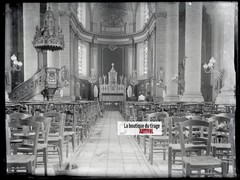 Church, Carvin, Vintage Photo Glass Plate, Black & White Negative, 9X12 Cm