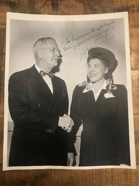 Signed/Inscribed B/W Photo of Judy Canova to Dwight Rogers / Florida Rep.