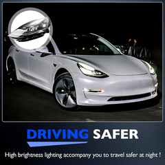 Full LED Headlights, Compatible with 2021-2023 Tesla 3 Tesla Y Base Mayor Perfor