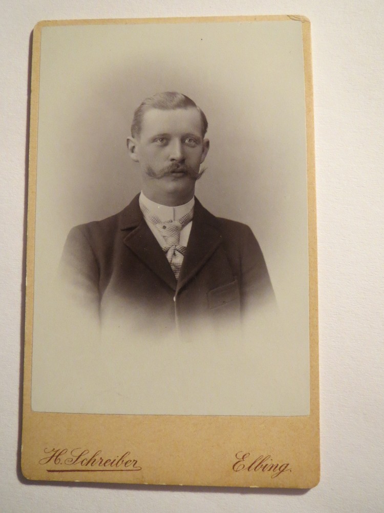 Elbing – Krebsfelde 1893 – Richard Karnapp as a young man – portrait / CDV