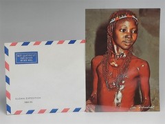 Sudan Expedition Envelope 1964/65 & Nuba Postcard -from Leni Riefenstahl Estate
