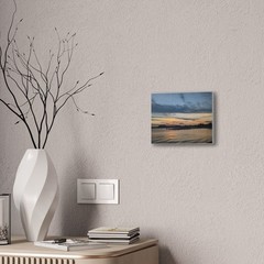 Framed Canvas Art Print, Coastal Sunset Wall Decor, Ocean Landscape Art, Decor