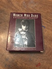 famous woman cards with a short auto Bio Ofhem on one side and there photo on th