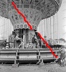 Negative-folk festival-hubble-fair-funfair-chains-carousel-ride-1938-248
