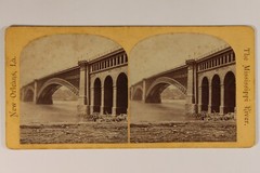USA New Orleans Mississippi River Photo Stereo Vintage Album c1870