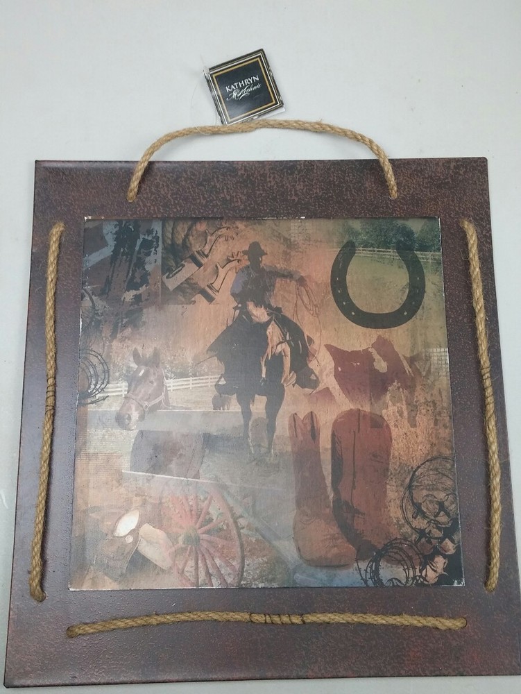 kathryn mckechnie collection 12 x 14 tile cowboy western digital collage picture