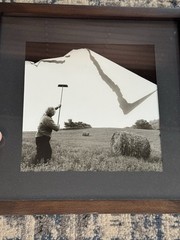 Original Les Klug Signed Framed Photograph 11×11 Inches Wisconsin Farm Vintage