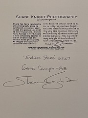 Grand Canyon Photo On Metal Signed Shane Knight