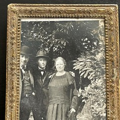 Miniature Photograph With Frame Early 20th Century Family Portrait