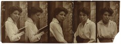 Portrait photography / Photostrip portrait sequence of a young woman 1912