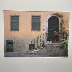 Art Photography Italian Villa Italy Color Garden Trellised Building Matted